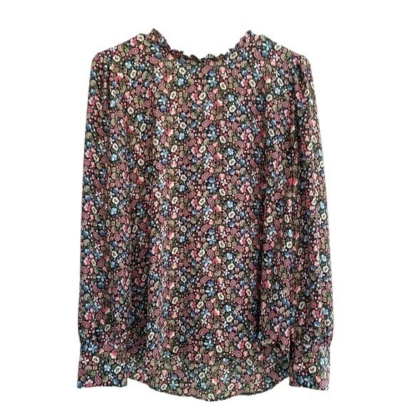 LOFT Spring Floral Tie Back Blouse - Picture 7 of 7